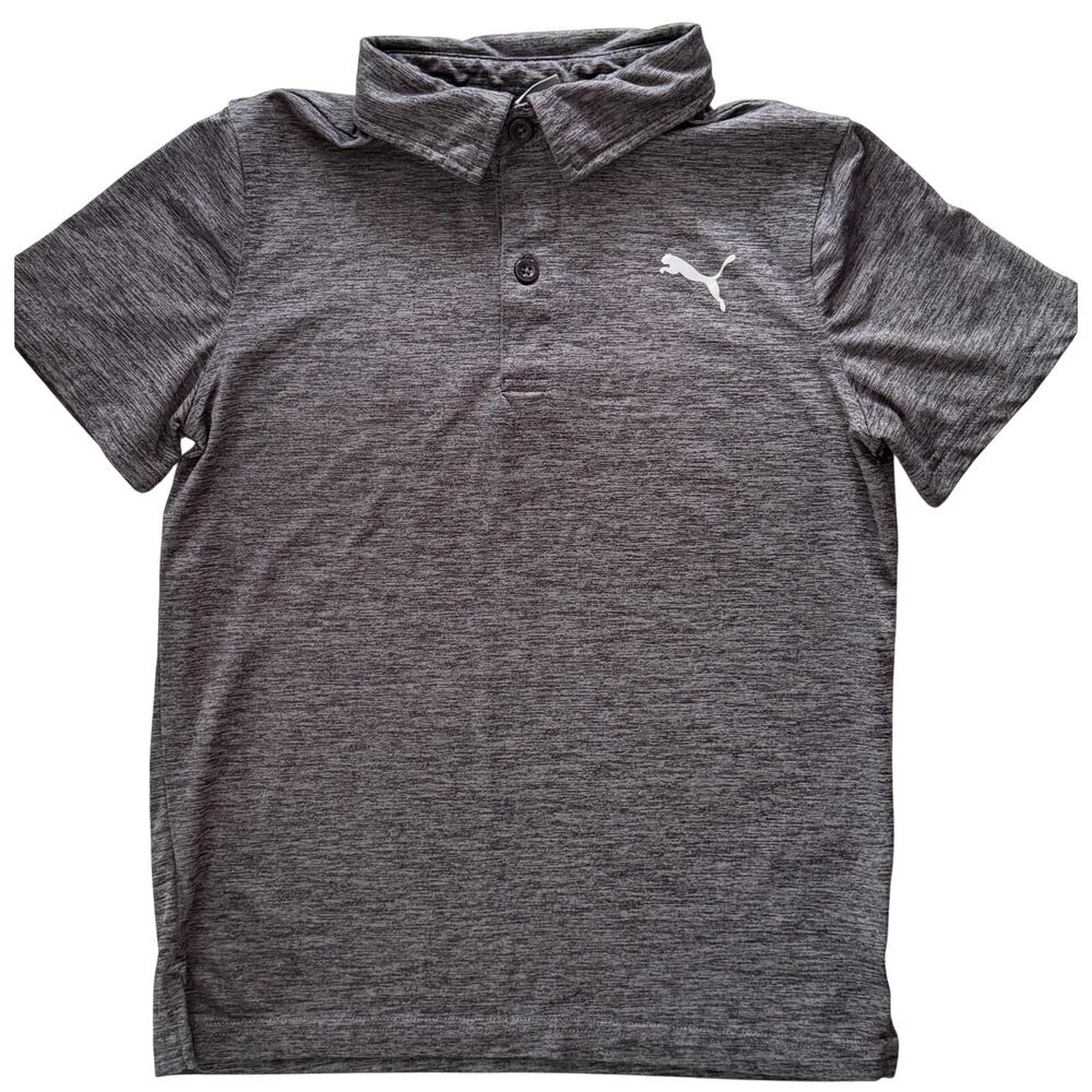 Puma Gray Heather Performance Polo Boys Size Small (8)